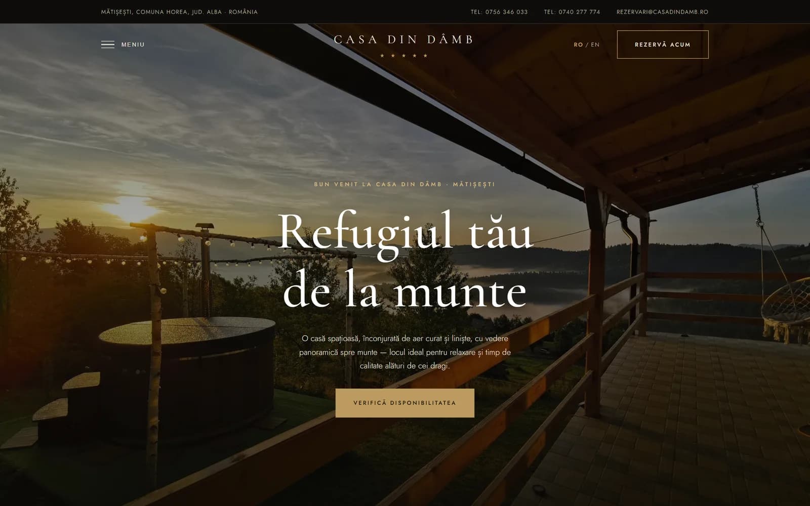 Site-ul Casa din Dâmb
